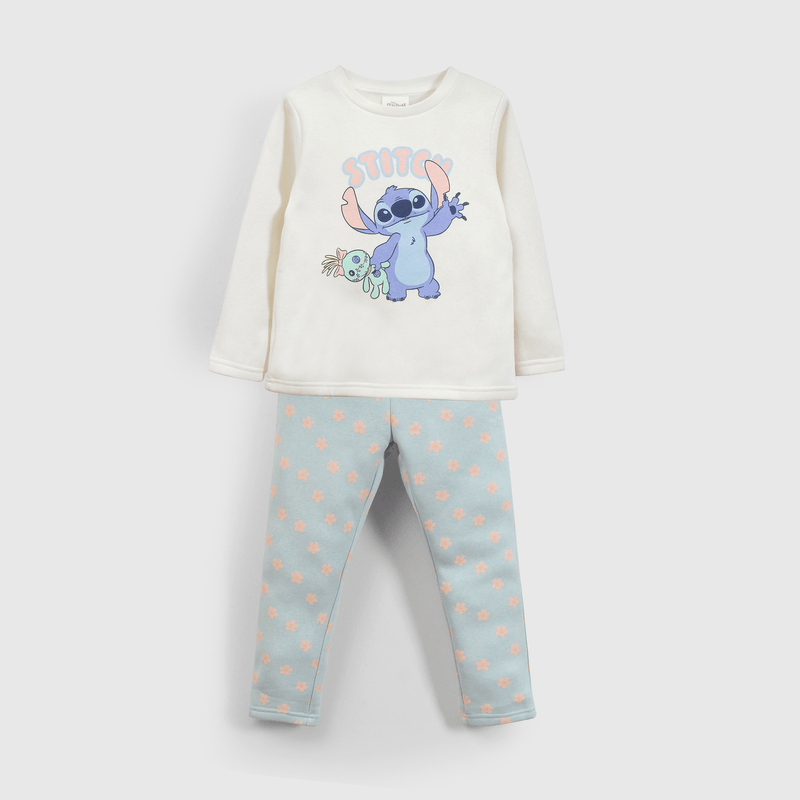 Pijama celeste con Stitch para niños cómodos y felices