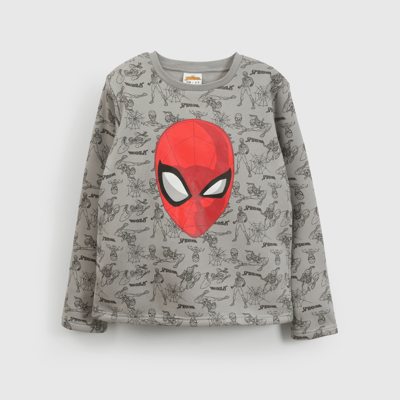 Pijama de Franela Spiderman Gris