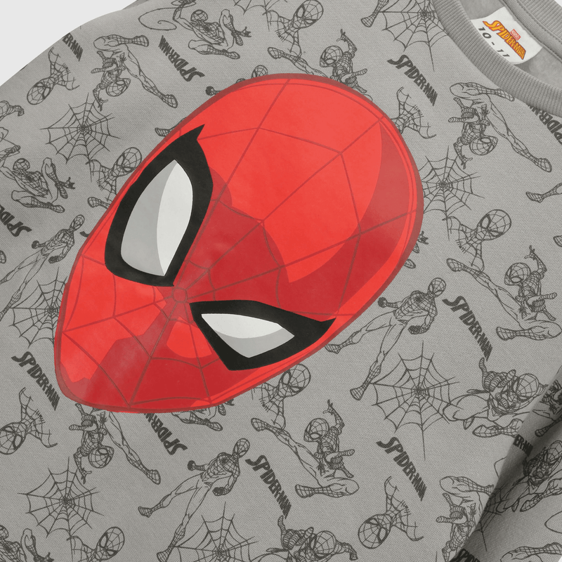 Pijama de Franela Spiderman Gris