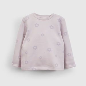 Pijama morado con flores para niñas, suave y cómodo