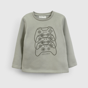 Pijama Gamer gris para niños, comodidad y estilo