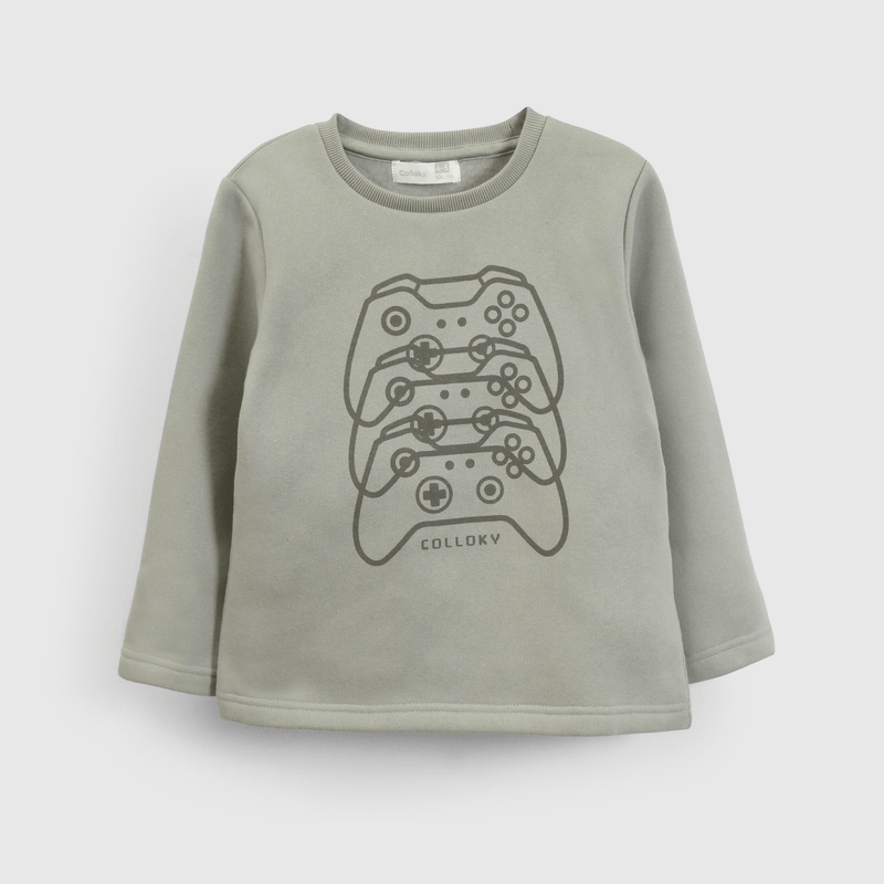 Pijama Gamer gris para niños, comodidad y estilo