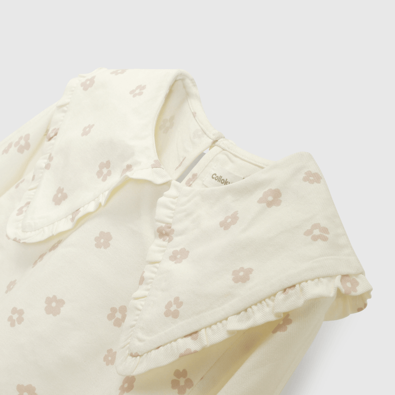 Blusa amarilla con flores para niña, estilo encantador y cómodo