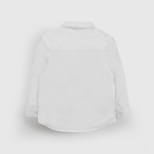 Camisa blanca para niños, estilo clásico y cómodo