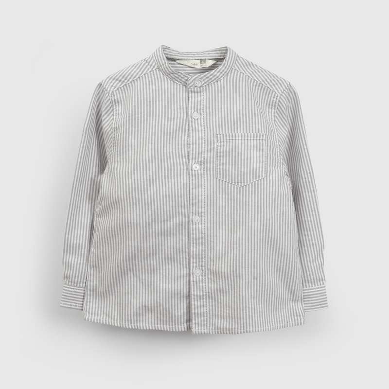 Camisa rayada gris para niños, estilo y comodidad