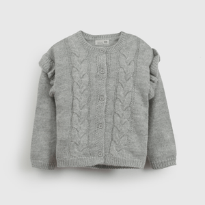 Chaleco gris suave para niña, abrigo ideal