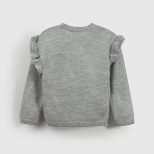 Chaleco gris suave para niña, abrigo ideal