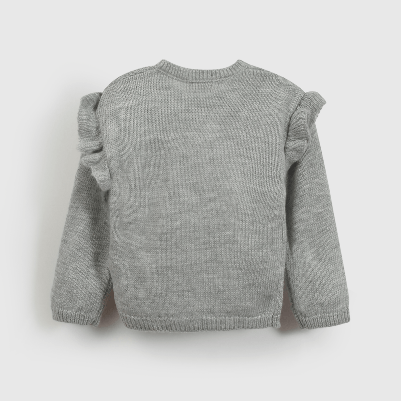 Chaleco gris suave para niña, abrigo ideal
