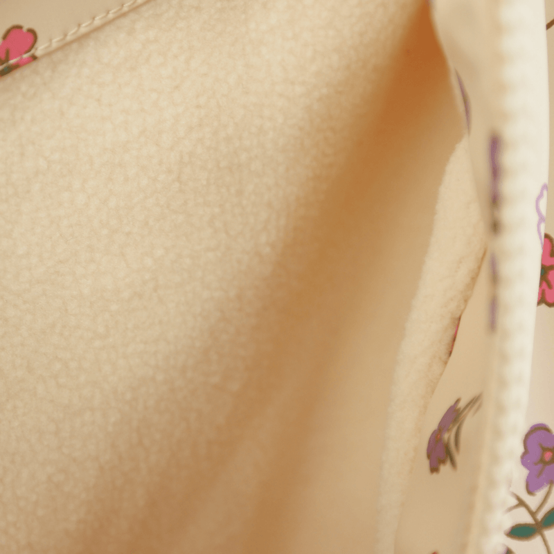 Chaqueta floral beige para niña, estilo encantador y cómodo