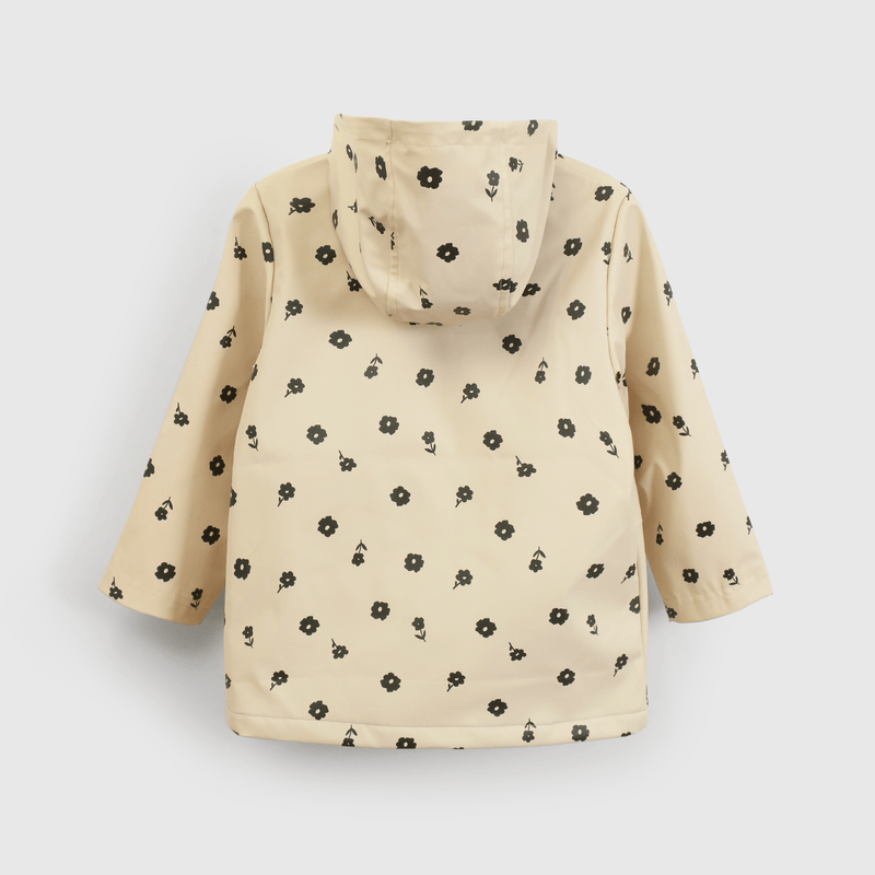 Chaqueta beige con flores para niñas, estilo y comodidad