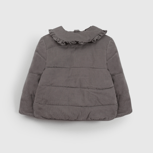 Chaqueta gris para niña, abrigo cómodo y elegante
