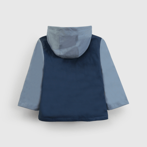 Chaqueta azul para niños, abrigo cómodo y moderno