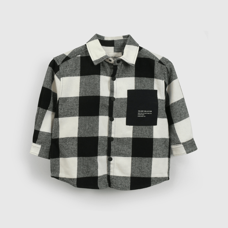 Sobre camisa Negra Cuadros