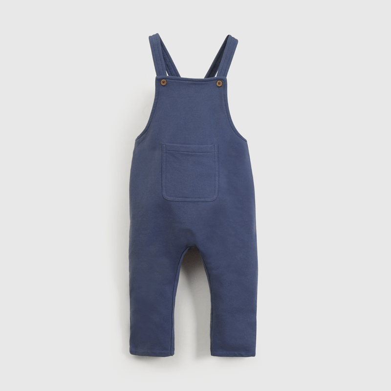 Jardinera azul y bodie para guagua, estilo y comodidad