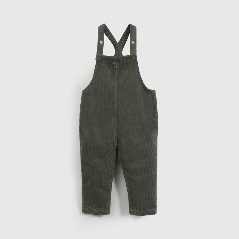 Conjunto jardinera cotele gris para niña, comodidad y estilo