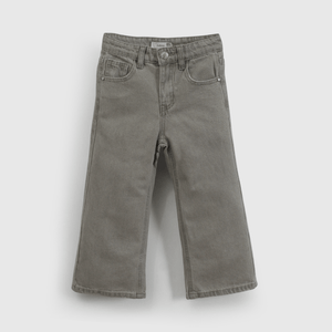 Jeans gris con brillos para niña, estilo y comodidad