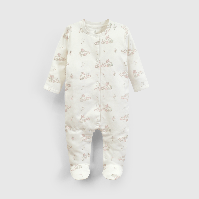 Enterito blanco con Minnie para guaguas, comodidad y estilo