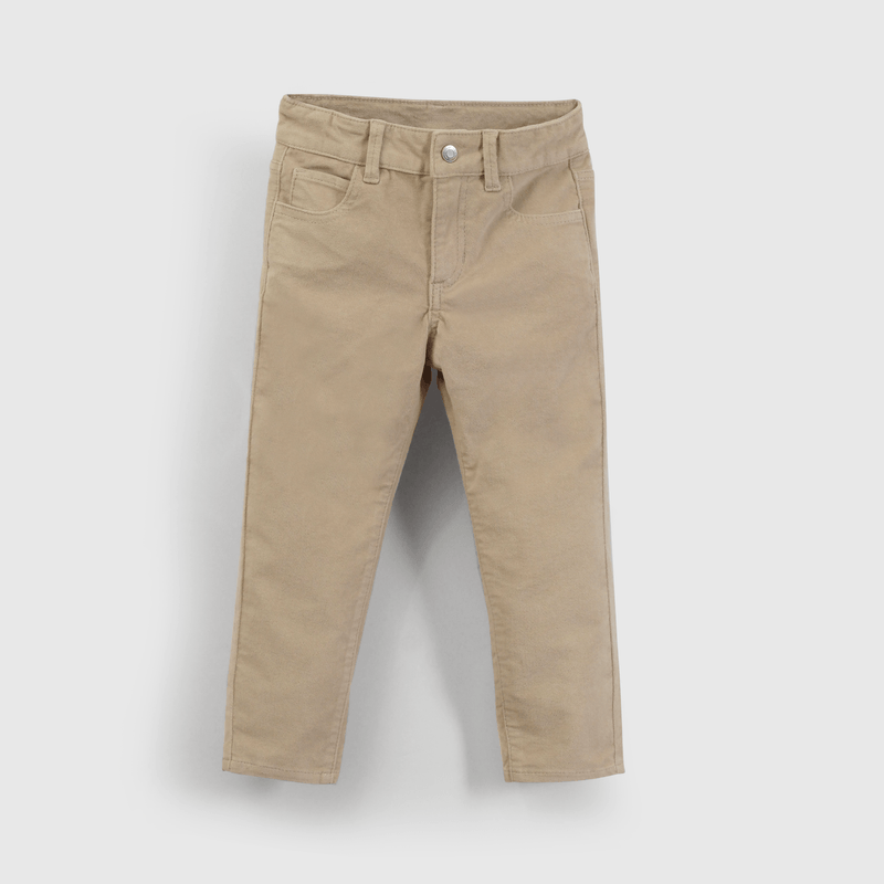 Pantalón abrigado café para niños, comodidad y estilo