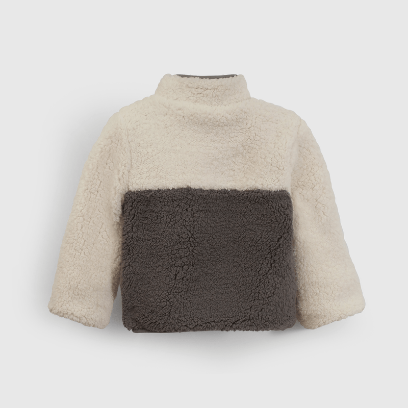 Abrigo polar beige para niños, suave y cómodo