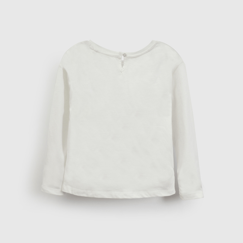 Polera Blanca Aplicación Corazón