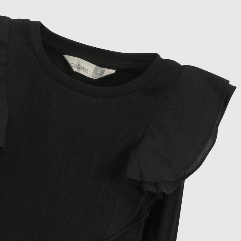 Polera negra para niña, estilo y comodidad