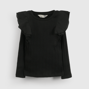 Polera negra para niña, estilo y comodidad