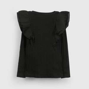 Polera negra para niña, estilo y comodidad