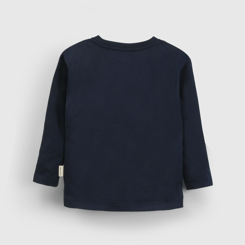 Polera azul para niños con diseño divertido y cómodo