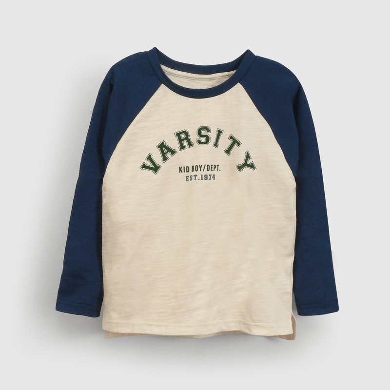 Polera cómoda y fresca para niño azul