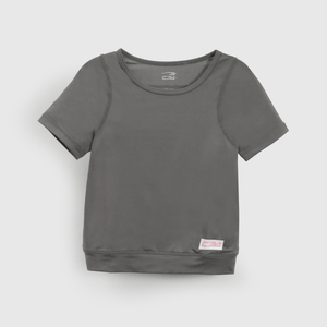 Polera gris para niños, cómoda y deportiva