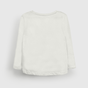 Polera blanca con Elsa para niñas, mágica y cómoda