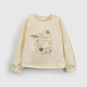 Polera amarilla con Daisy para niñas en crecimiento