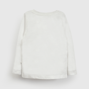 Polera blanca con cocodrilo para niños, estilo y comodidad