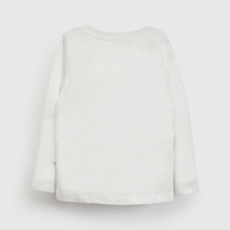Polera blanca con cocodrilo para niños, estilo y comodidad