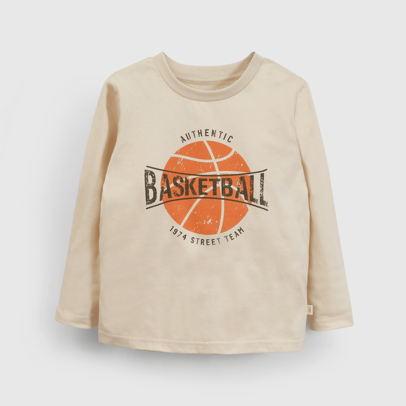 Polera beige para niños, estilo y comodidad