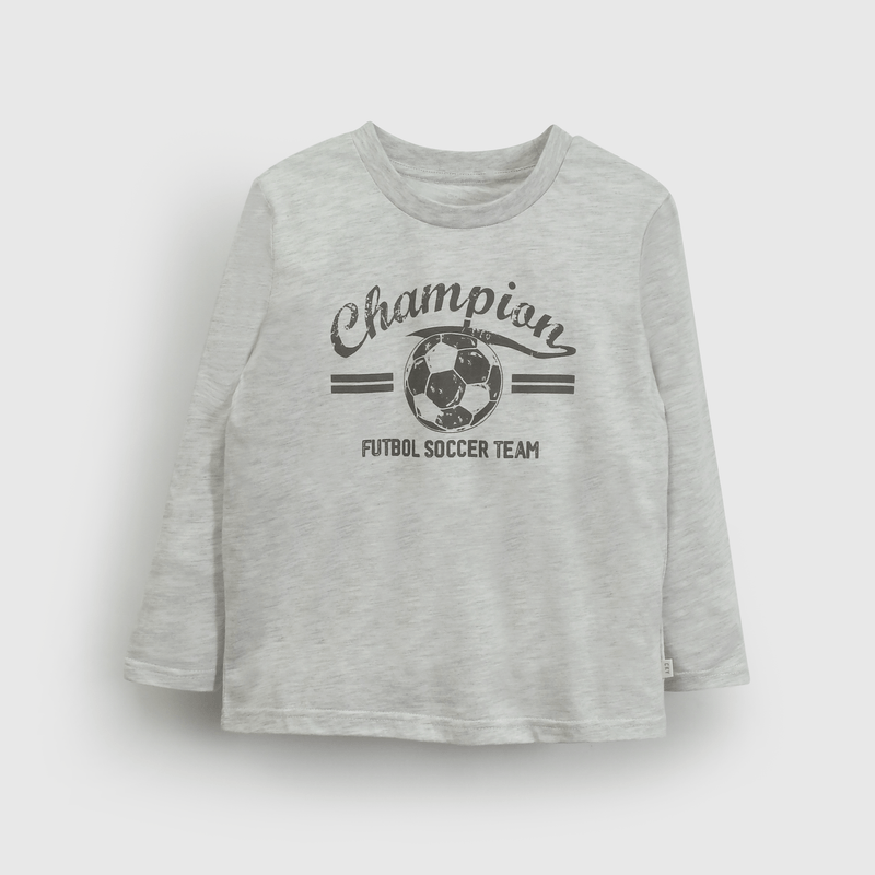 Polera Gris Estampada
