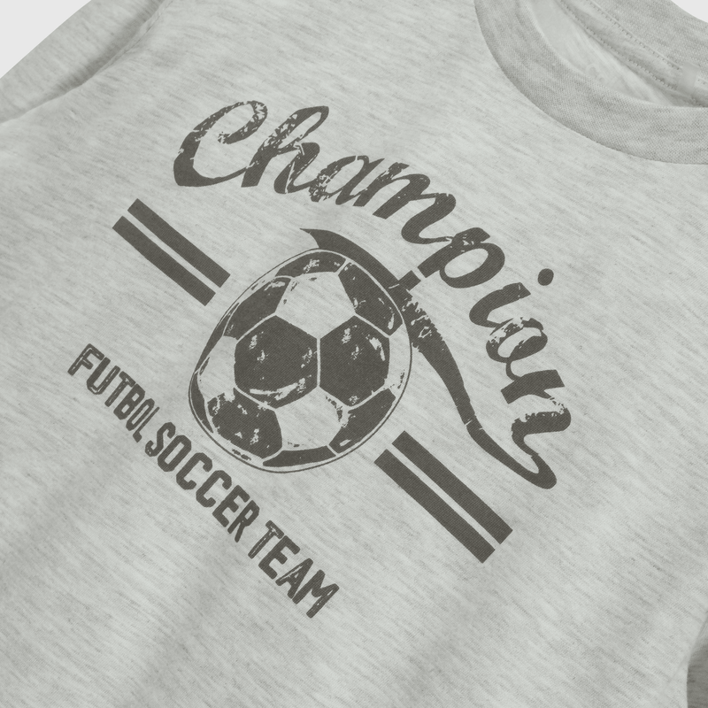 Polera Gris Estampada
