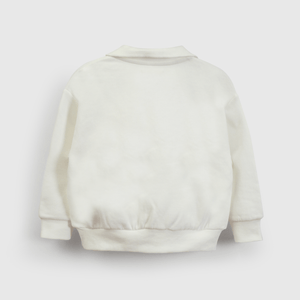 Polerón blanco para niños, suave y cómodo