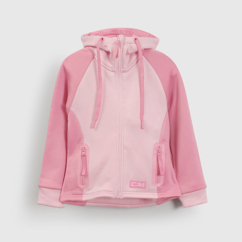 Polerón rosa para niña, cómodo y deportivo