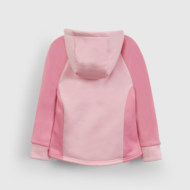 Polerón rosa para niña, cómodo y deportivo