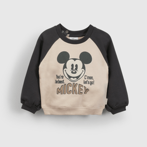 Polerón Mickey beige para niños, estilo y comodidad