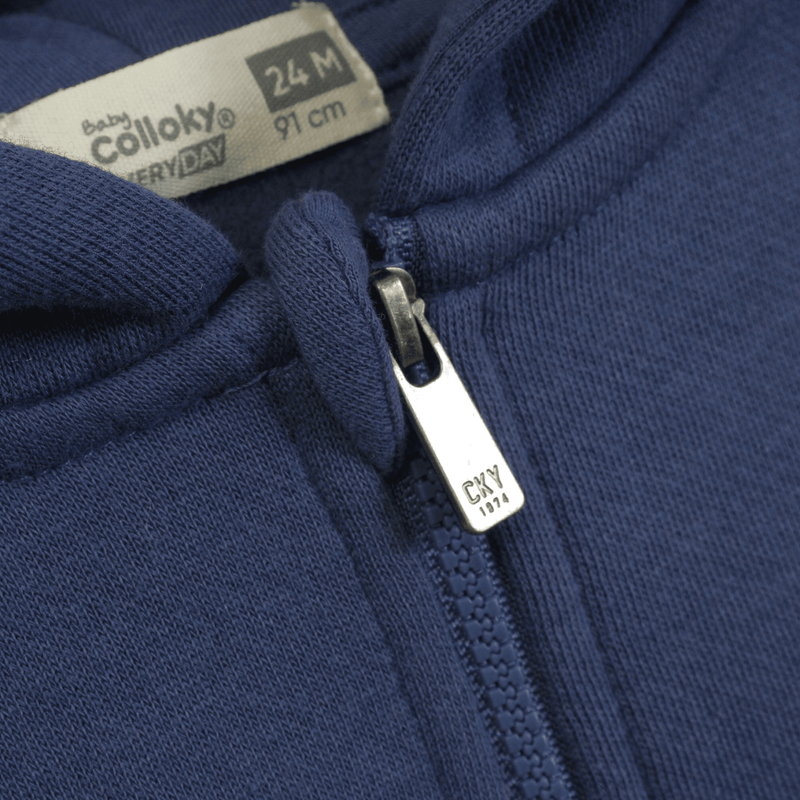 Polerón azul para niños, abrigo cómodo y moderno