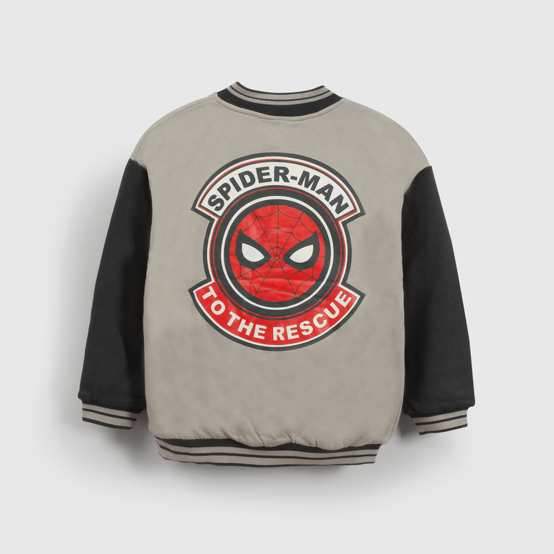 Polerón gris Spiderman para niños, estilo y comodidad