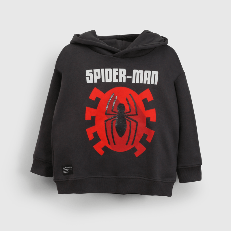 Polerón reversible Spiderman negro para niños