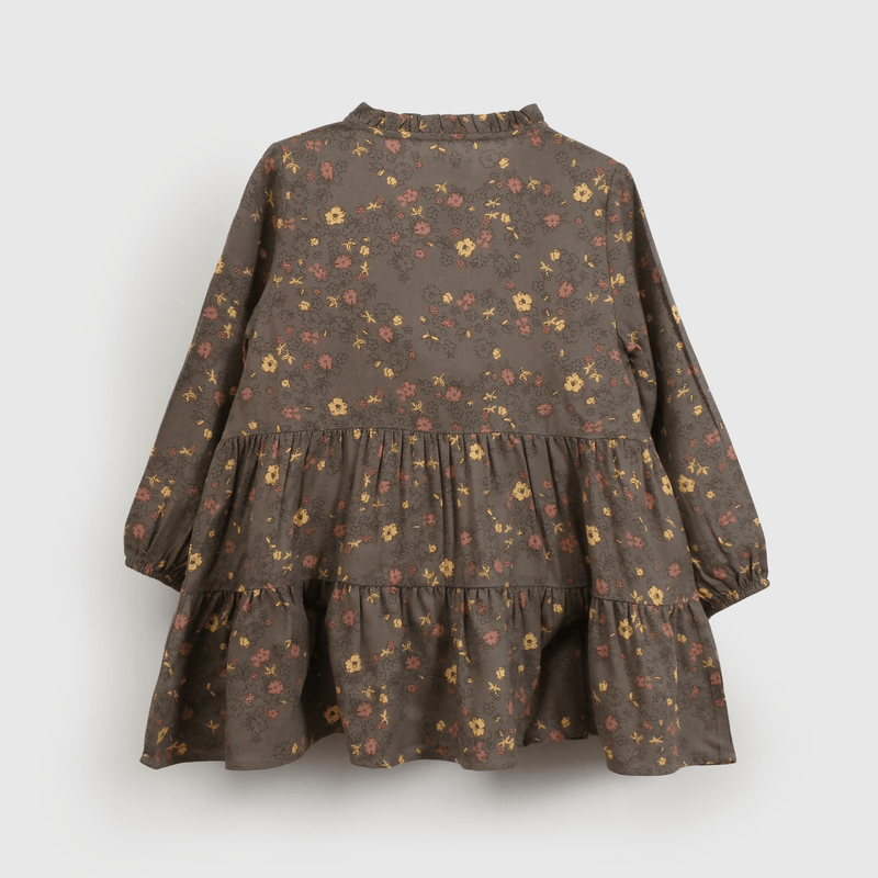 Vestido Gris Flores