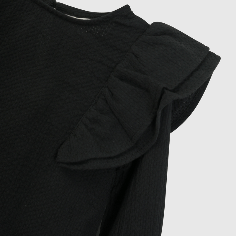 Vestido negro para niña, estilo encantador y cómodo