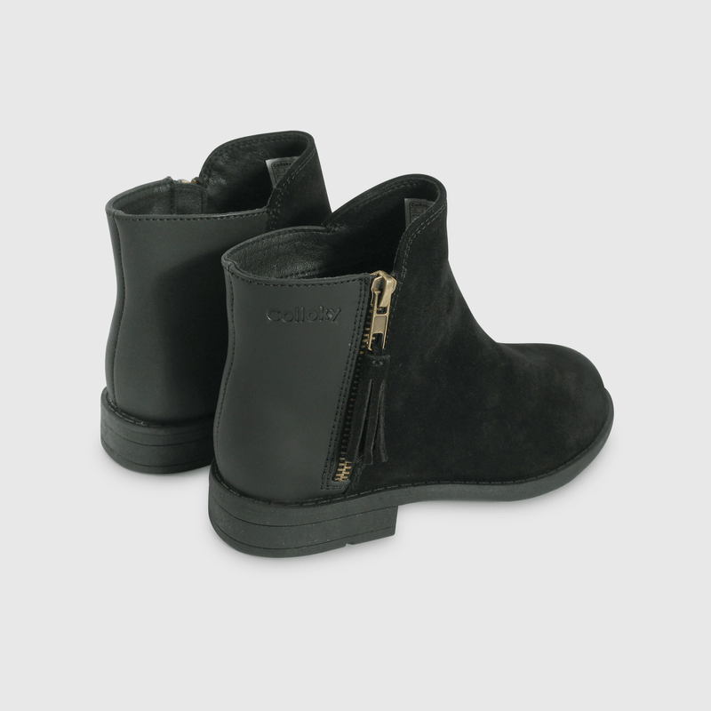 Botines negros para niños, estilo y comodidad