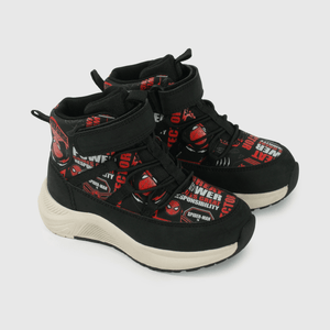 Zapatos Spider Man negros para niños caminantes