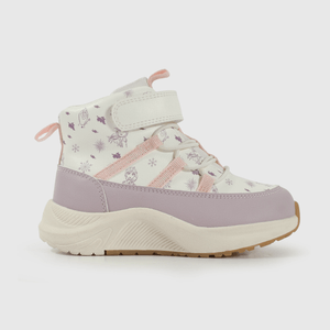 Bota Frozen rosa y blanca para niños caminantes