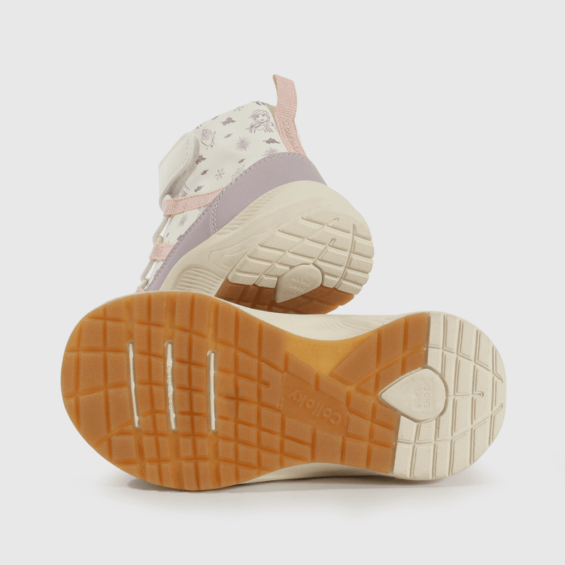 Bota Frozen rosa y blanca para niños caminantes